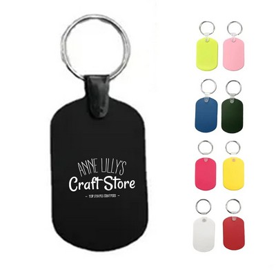 Flexible Oval Pvc Key Tag with Snap-On Clip