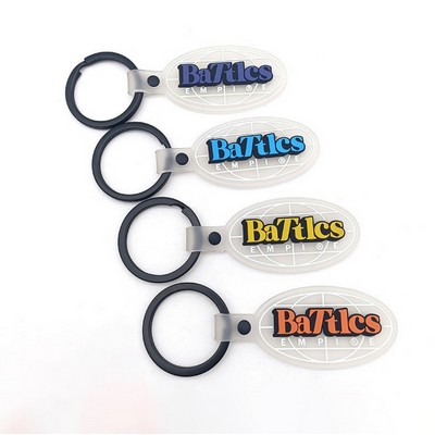 Custom PVC Soft Rubber Flat Keychain
