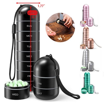 Waterproof Weekly Pill Box with Detachable Design