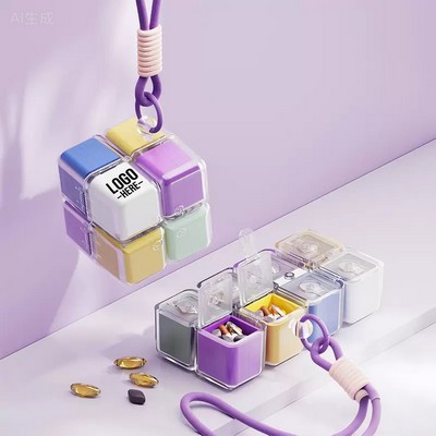 7-Day Weekly Travel Airtight Compartment Portable Pill Organizer