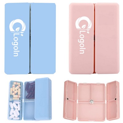Magnetic Foldable 7 Compartments Portable Pill Case Travel Medicine Organizer