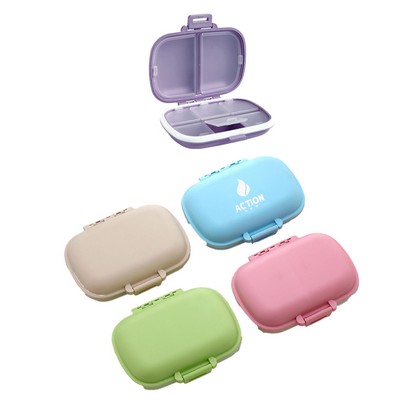 8-Compartment Sealed Pill Box