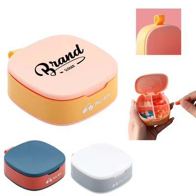 4 Compartments Portable Pill Case