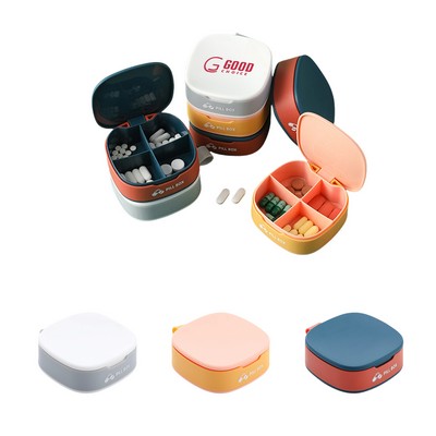 4 Compartment Portable Pocket Pill Box